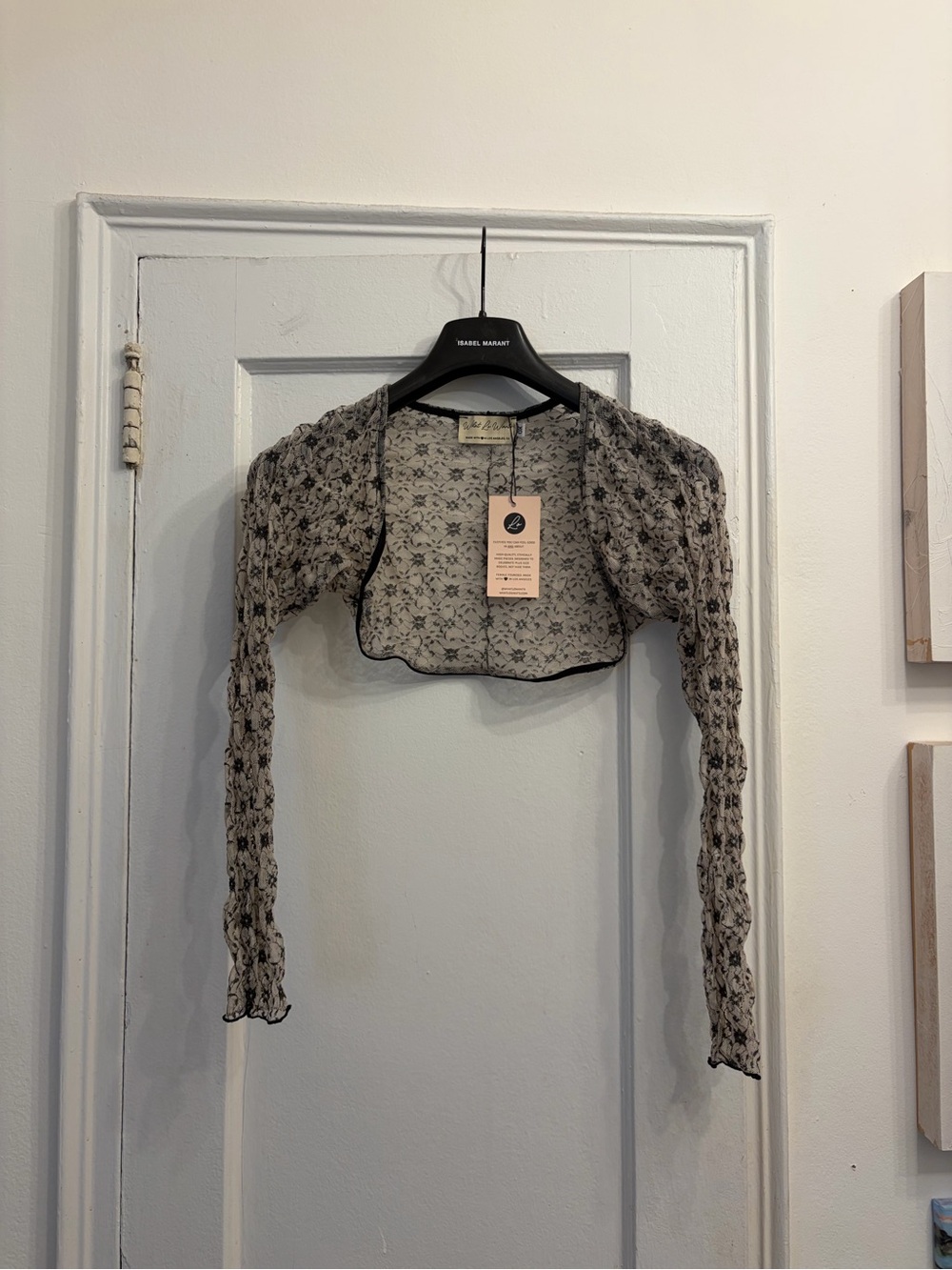 What Lo Wants Sheer Floral Bolero Camisole Shrug